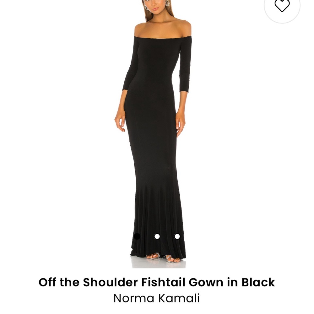 NORMA KAMALI Fishtail Gown. Size Large NWT. black